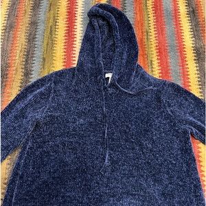 Midnight Blue Soft Knit Hoodie 🌑